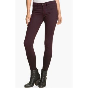 Rag and Bone purple jean leggings